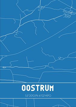 Blueprint | Carte | Oostrum (Fryslan) sur Rezona