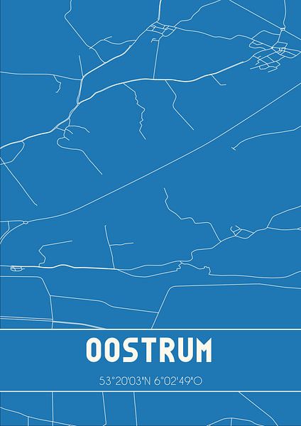 Blueprint | Map | Oostrum (Fryslan) by Prints of Place