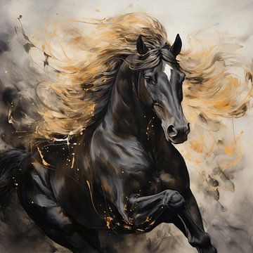 Flaming manes - Horse in action by Karina Brouwer