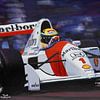 Ayrton Senna Formule 1 schilderij door Toon Nagtegaal van Toon Nagtegaal
