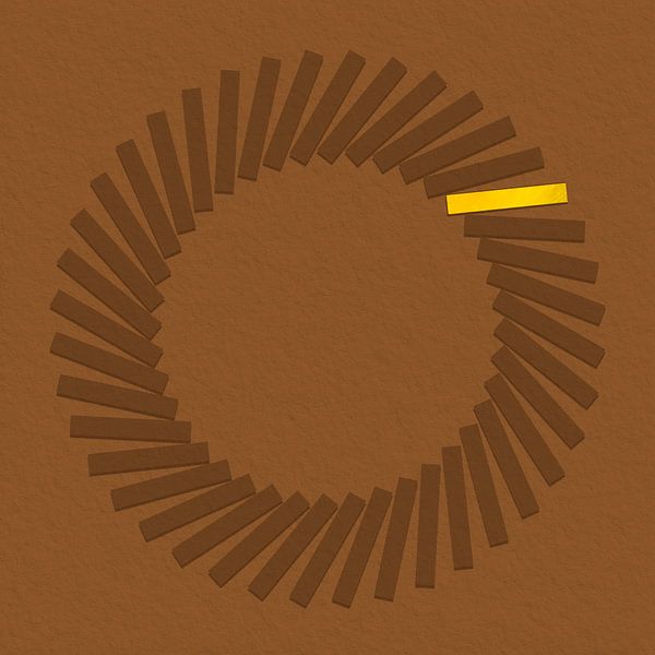 Relief Art - Rustikale Kastanie (Flexa-Farbpalette 2025) von STUDIO MINIMAL ART