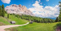 schilderachtig landschap Heiligkreuzkofel, dolomieten