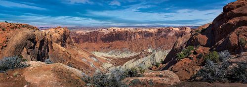 Panorama van het landschap in Canyonlands, Utah