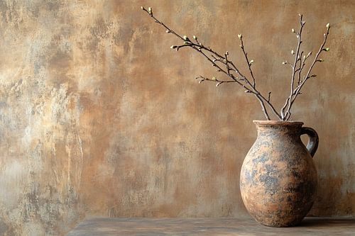 Rustieke vaas met takken