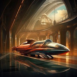 Buitenaardse vreemde wereld of alien planeet van Art Bizarre