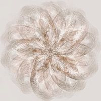 Mandala, spirograaf with brown tones