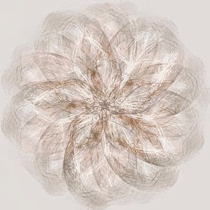Mandala, spirograaf mit Brauntönen