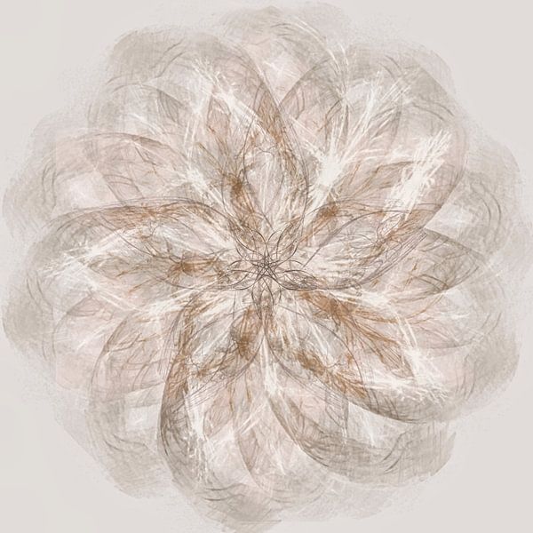  Mandala, spirograaf avec tons bruns par Rietje Bulthuis
