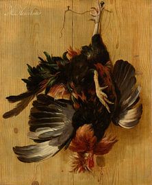 Dead Cock Hanging from a Nail, Melchior d' Hondecoeter