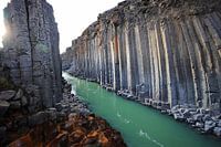 Stuðlagil Canyon in het oosten van IJsland