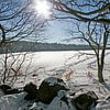 Winterlandschaft mit Sonne am Kreuzberg in der Rhön von Martin Flechsig