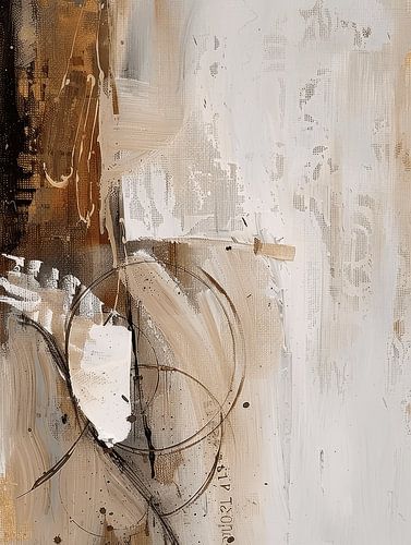 Modern abstract in wabi-sabi stijl