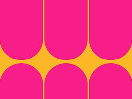 Abstract modern geometry in neon colours V by Mad Dog Art