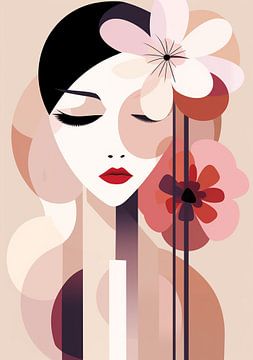 Abstract flower woman by Bianca ter Riet