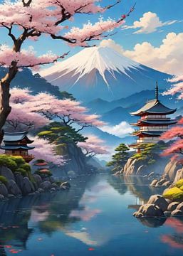 Japanische Landschaft von Giandra Safaraz