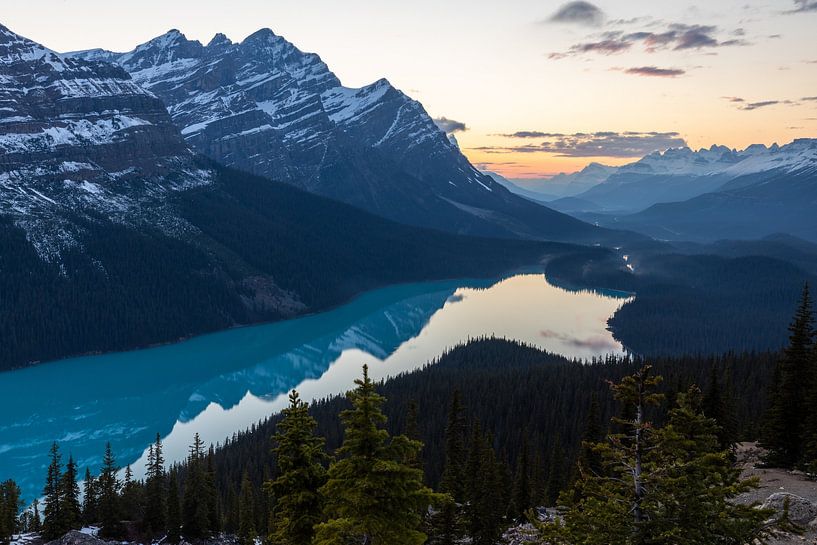 Der Lake Peyto in den Rocky Mountains von Roland Brack