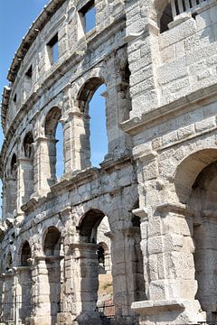 The world famous Arena in Pula on the coast of the Adriatic Sea in Croatia by Heiko Kueverling
