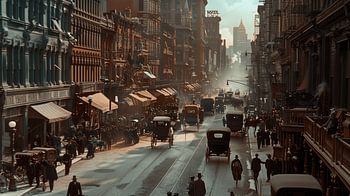Photo New York circa 1904 digital art (KI)