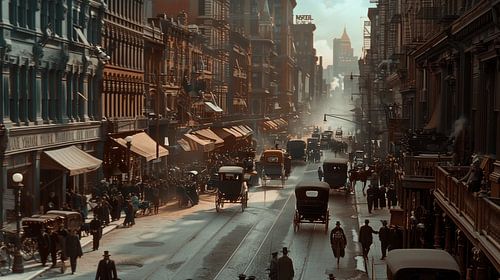 Photo New York circa 1904 digital art (KI)