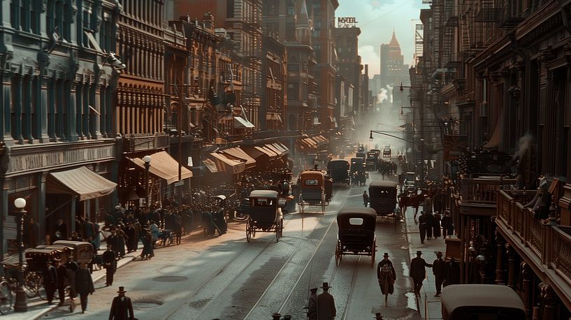 Photo New York circa 1904 art numérique (KI) par Classic PrintArt