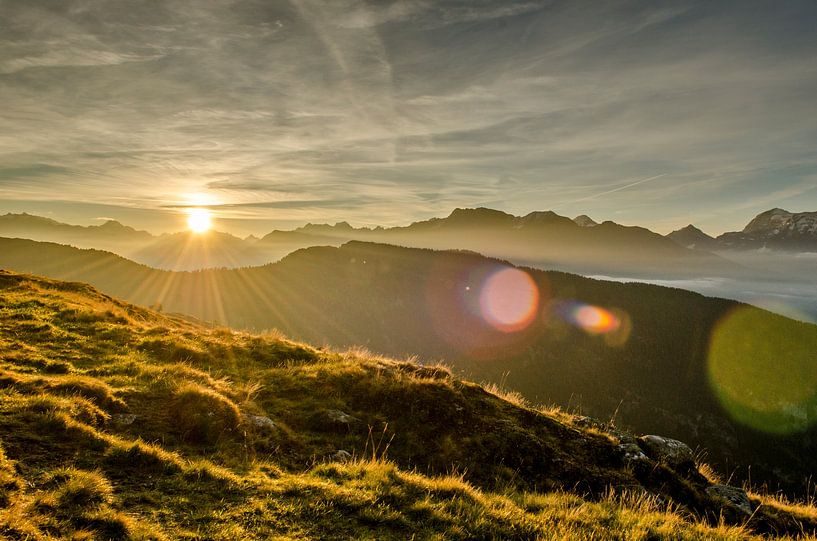 Sunrise in the mountains above Belalp, Aletsch region, Valais, Switzerland by Sean Vos