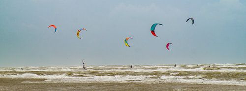 Kitesurfer auf dem Meer