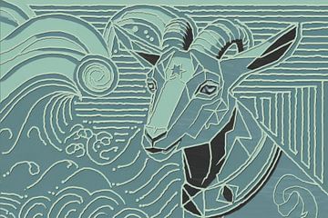 Zeegeit met ster en lijnen van Imperial Art House