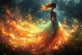 malerisches, spirituelles Bild der Frau