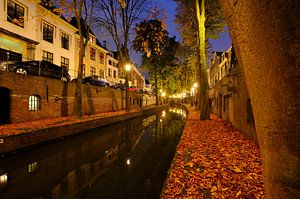 Nieuwegracht in Utrecht tussen de Pausdambrug en de Paulusbrug  van Donker Utrecht