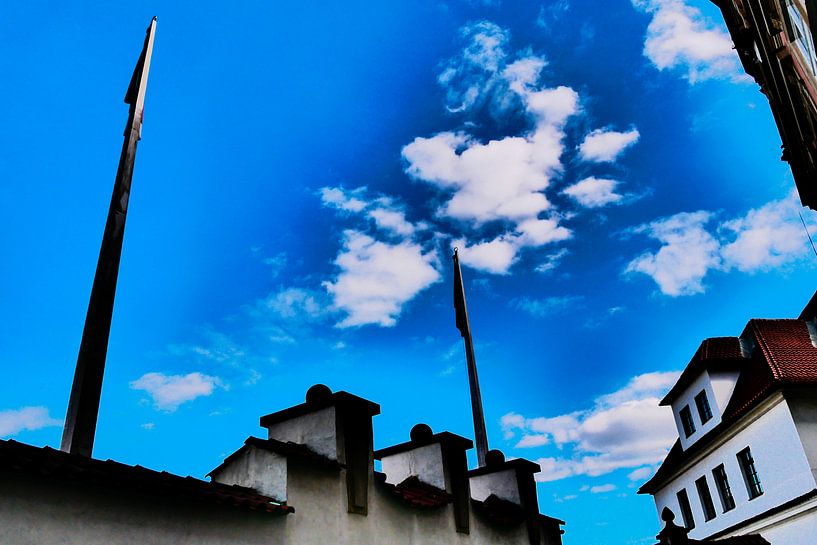 Prague -Air over the street by Wout van den Berg