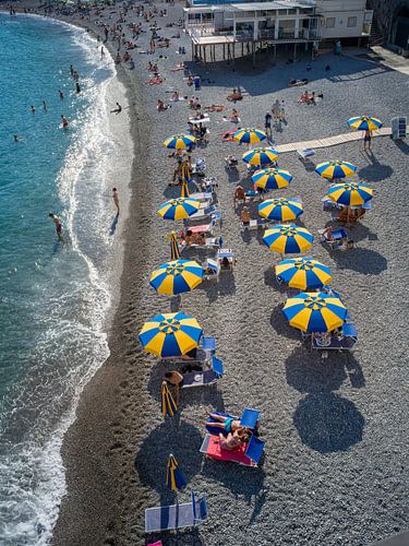 Op het strand van Amalfi
