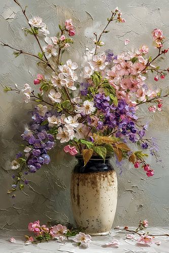 Colorful Vintage Flower Still Life no.3