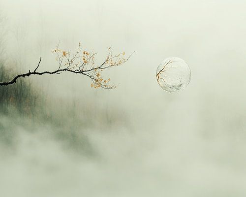 The Soap Bubble and the Branch in the Misty Silence