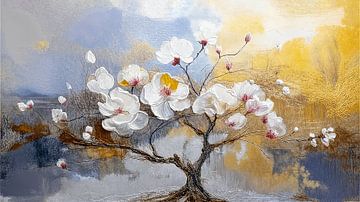 Fantasy schilderij:  Boom met Lente bloesem van Studio Pieternel