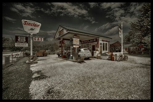 Garage Sinclair avec station-service à Paris Springs