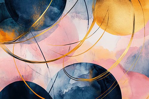 Circle art | Harmonic Blue Circles