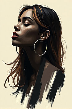 Abstract Beauty - Woman in Earth tones