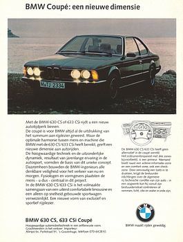 Vintage advertising BMW 630 CS