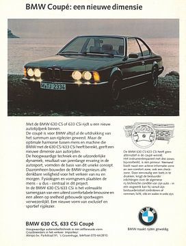 Vintage reclame BMW 630 CS van Jaap Ros