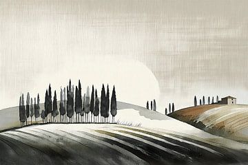 Modern en Sfeervol. Toscaans landschap van Studio Pieternel