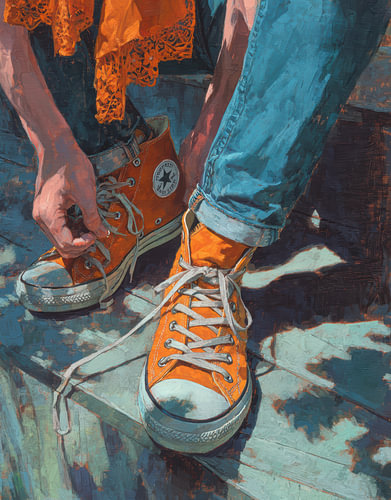 Converse sneakers, kleurrijk en modern