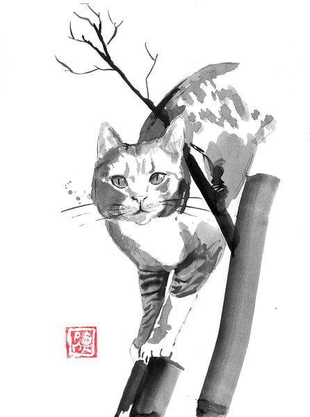 cat in tree by Péchane Sumie