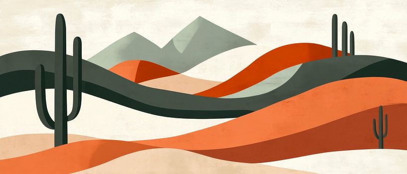 Woestijnlandschap van Poster Art Shop
