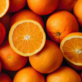 Frische Orangen in leuchtendem Orange von drdigitaldesign