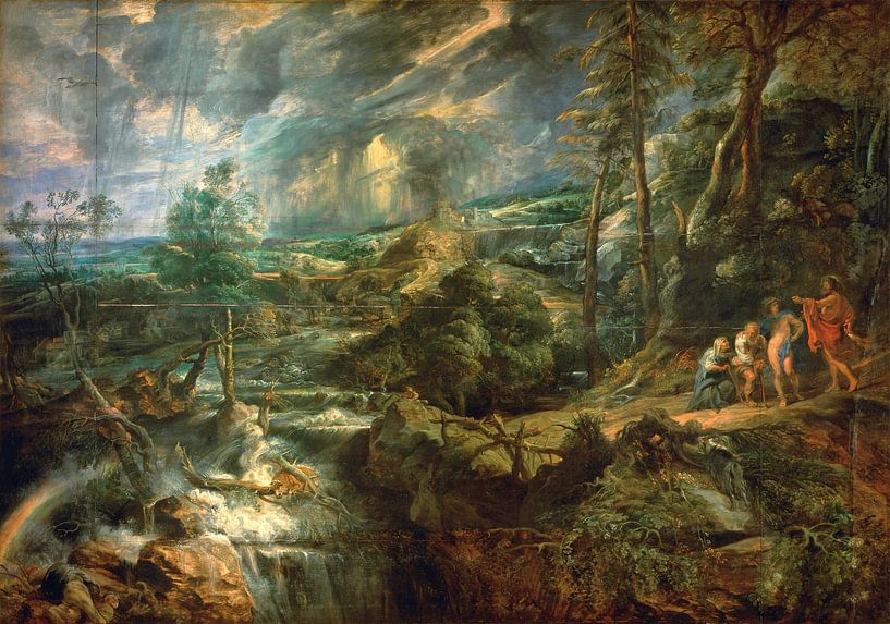 Landschaft mit Philemon und Baucis, Peter Paul Rubens - 1625 von Atelier Liesjes