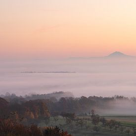 Hohenstaufen in the golden morning light – dawn over the Alb foothills by Jiri Viehmann