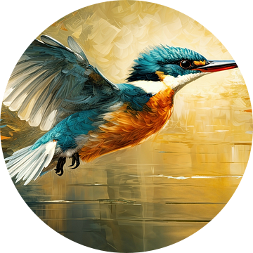 Schilderij Vliegende IJsvogel