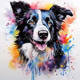 Aquarel Collie van Jeff's Gallery