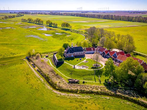 Schokland former island in the Zuiderzee in Flevoland from above by Sjoerd van der Wal Photography