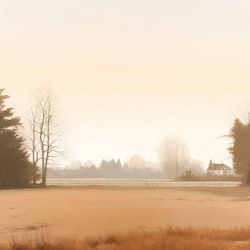 Peinture beige Tranquillité harmonieuse | Tranquillité naturelle